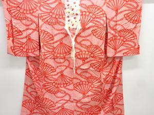 アンティーク　疋田に檜扇模様長襦袢